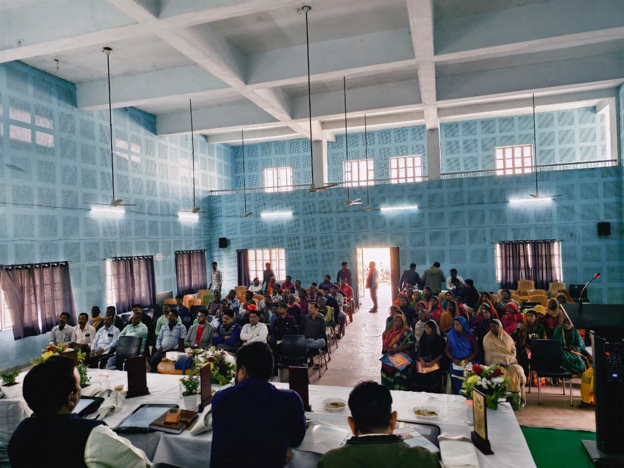 PM Vishwakarma beneficiaries at Srinagar Purnea Bihar awareness camp 2026 — traditional artisans learning market linkage digital commerce branding